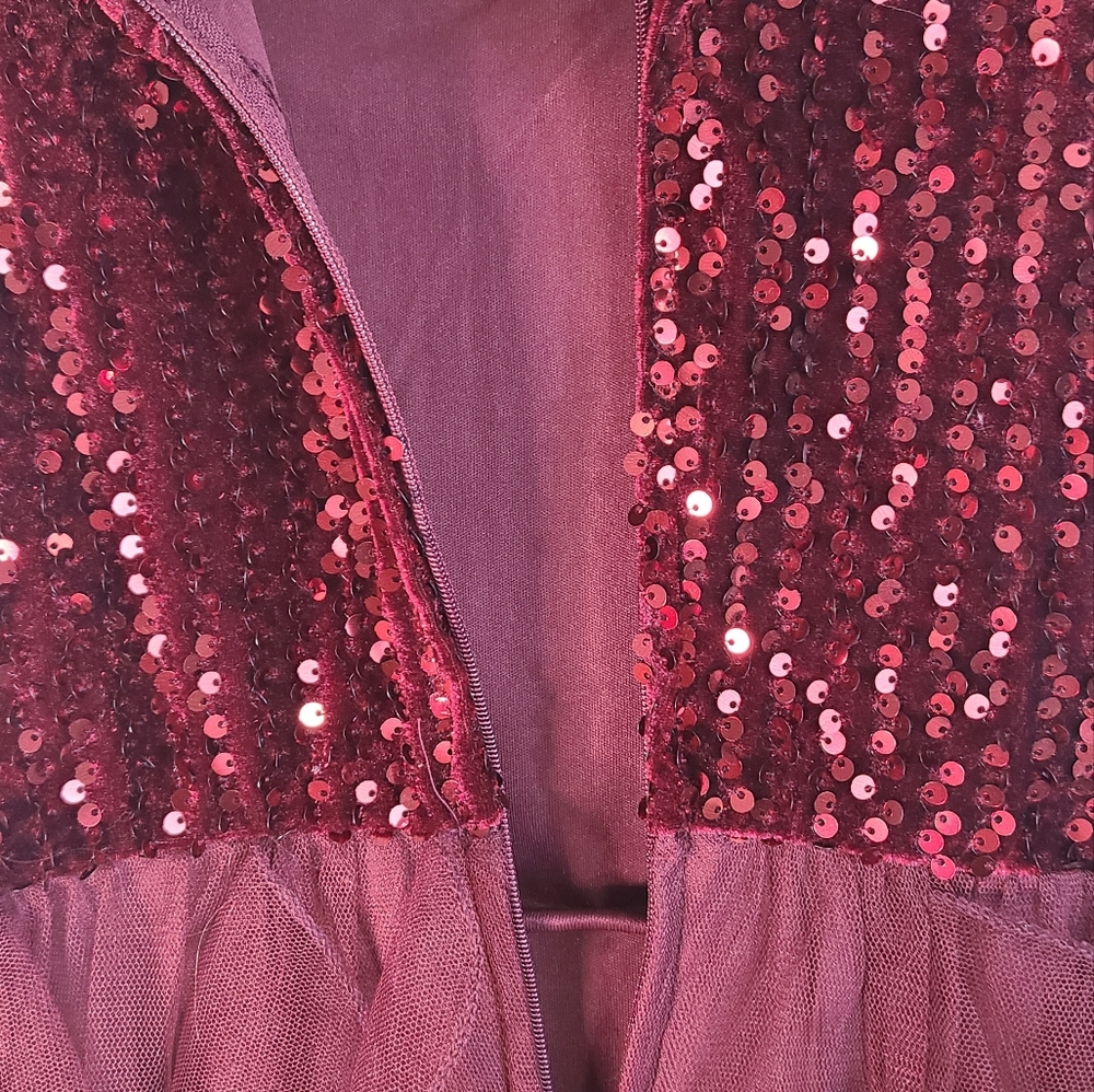 Girls sequin tool dress Sz 14